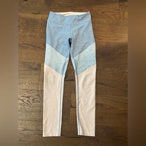 Outdoor Voices Women's Small 7/8 Leggings Pastel Blue Pink Color Block